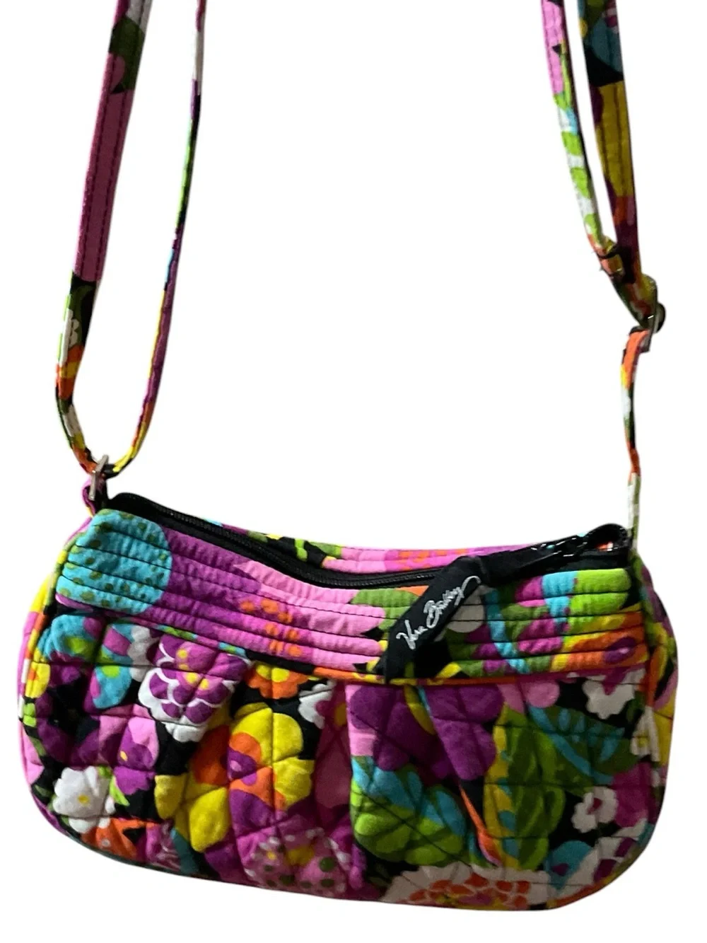 Vera Bradley Frannie Quilted Floral Crossbody in Va Va Bloom